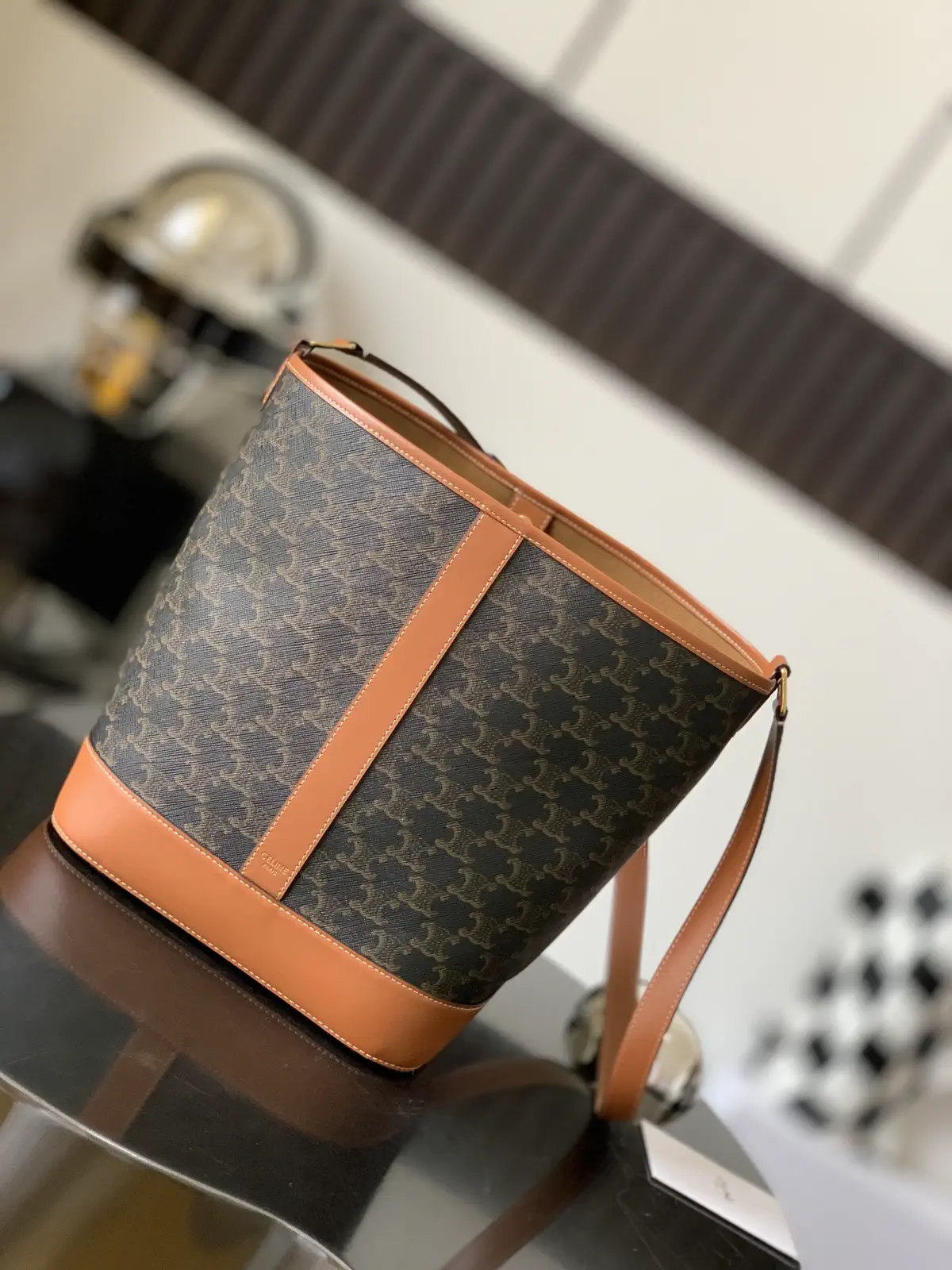 CELINE Triomphe Canvas Bucket Bag image 1
