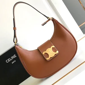 CELINE Ava Triomphe Leather Shoulder Bag image 1