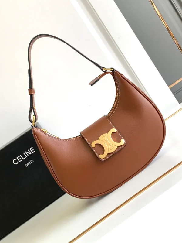 CELINE Ava Triomphe Leather Shoulder Bag image 1