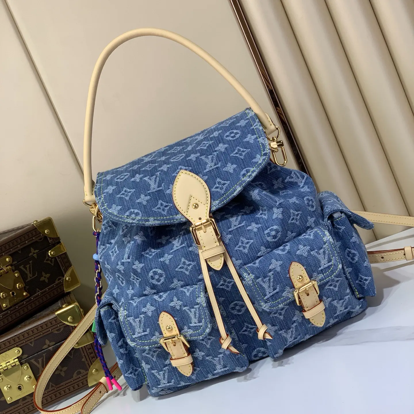 Louis Vuitton Montsouris Cargo Denim Backpack image 1