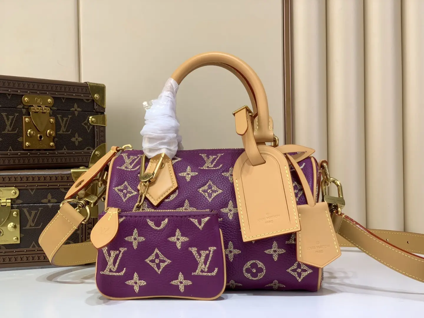 Louis Vuitton Speedy P9 Bandoulière 20 Monogram Embroidered Top Handle Bag image 1