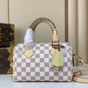 Louis Vuitton Speedy Bandoulière 20 Damier Azur Top Handle Bag with Braided Handles image 1
