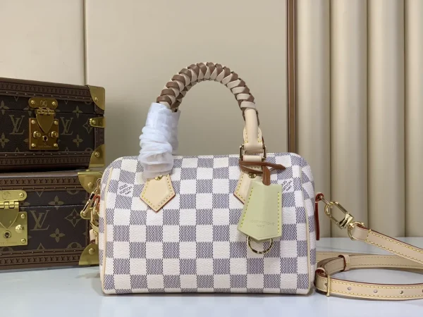 Louis Vuitton Speedy Bandoulière 20 Damier Azur Top Handle Bag with Braided Handles image 1