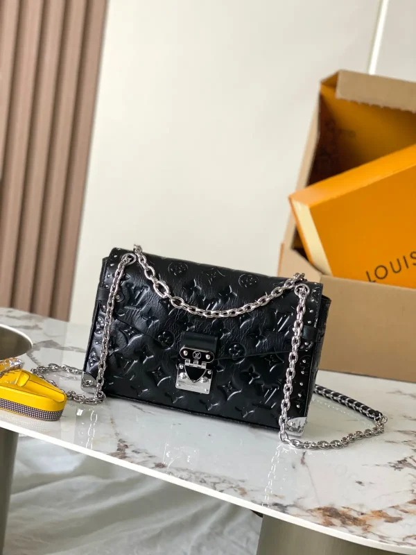 Louis Vuitton Black Monogram Embossed Shoulder Bag image 1