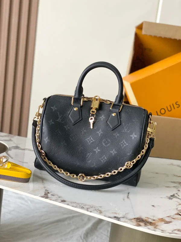 Louis Vuitton Black Monogram Speedy Bandoulière 25 Top Handle Bag image 1