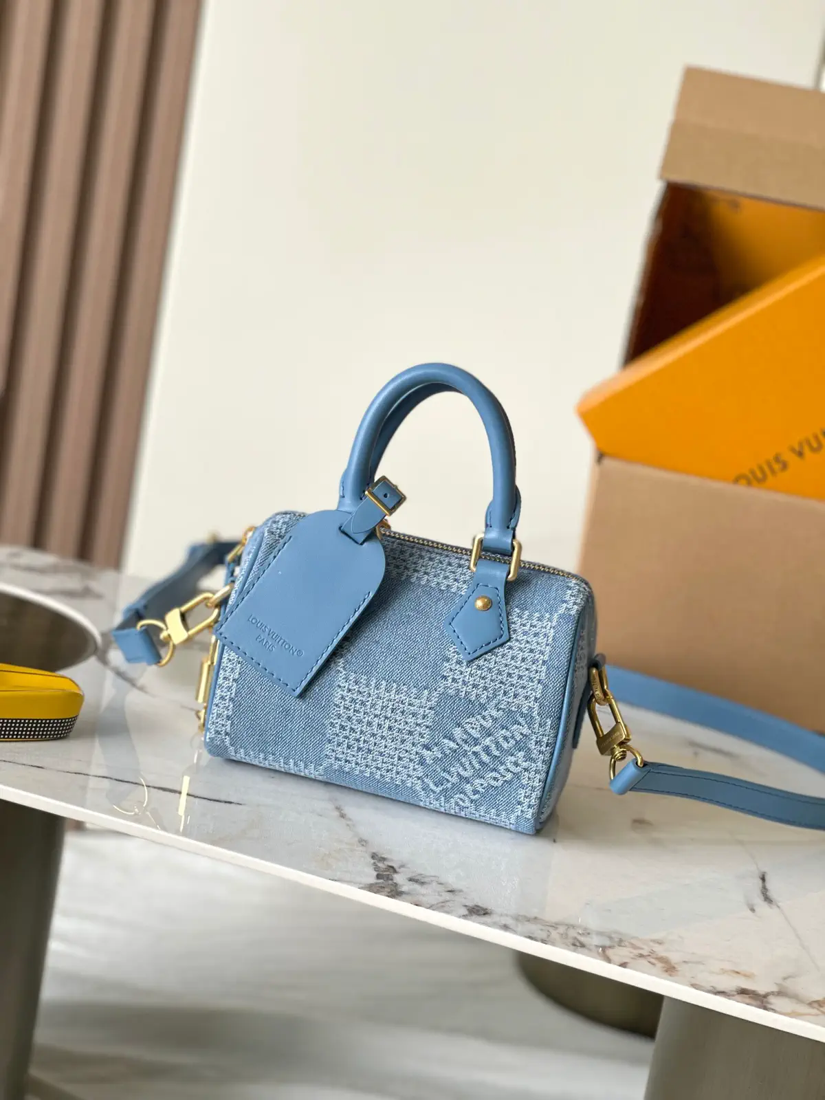 Louis Vuitton Denim Monogram Speedy 18 Bandoulière Bag image 1