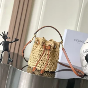 CELINE Woven Teen Clara Bucket Bag image 1