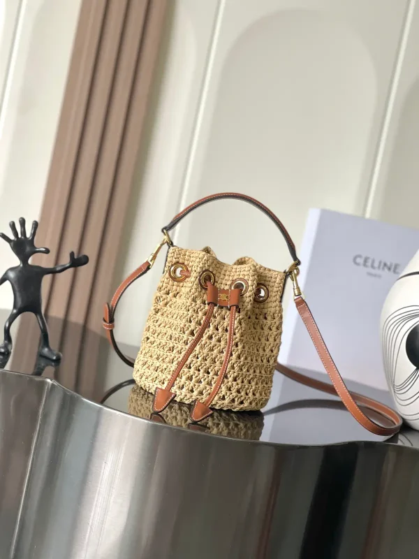 CELINE Woven Teen Clara Bucket Bag image 1
