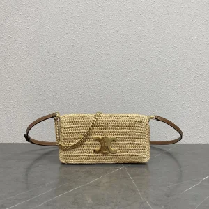 CELINE Straw Crossbody Bag image 1