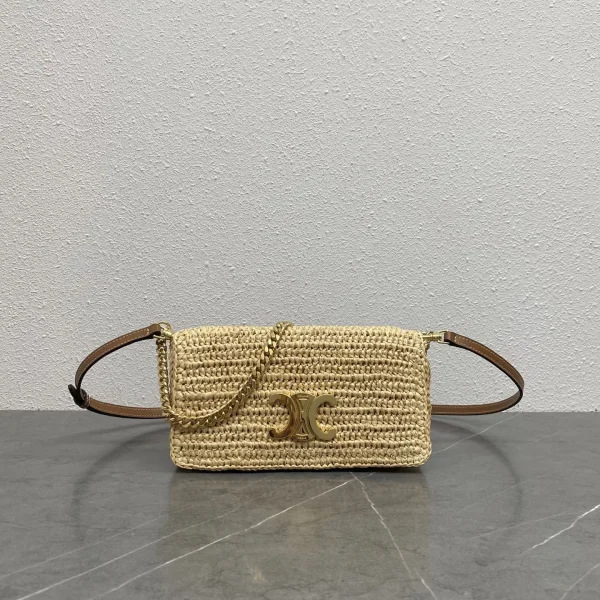 CELINE Straw Crossbody Bag image 1