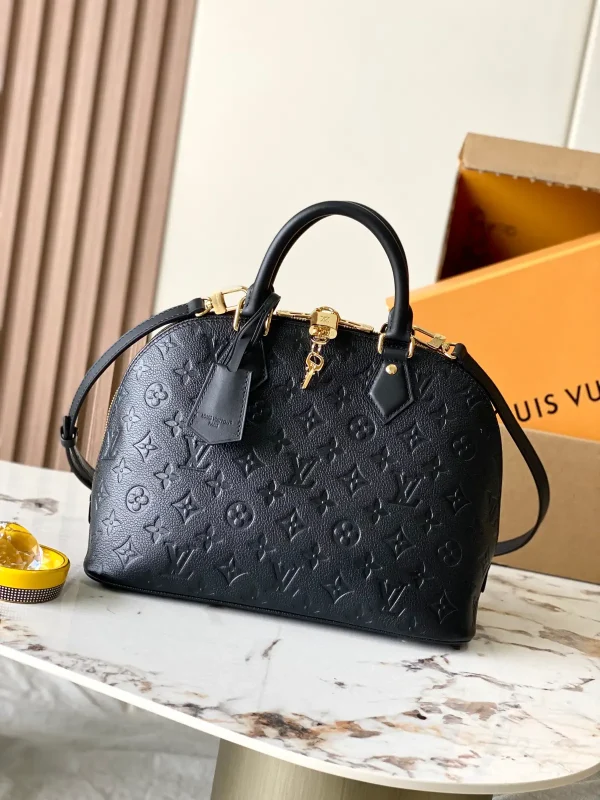 Louis Vuitton Black Monogram Alma PM Top Handle Bag image 1