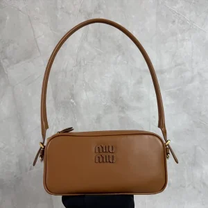 Miu Miu Embossed Logo Leather Shoulder Bag image 1