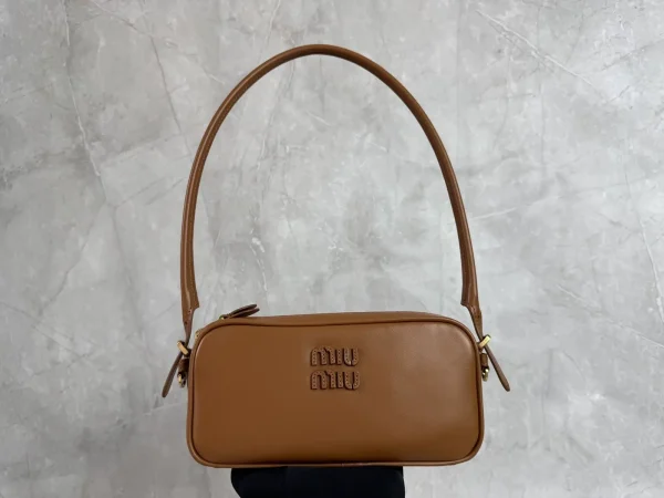 Miu Miu Embossed Logo Leather Shoulder Bag image 1
