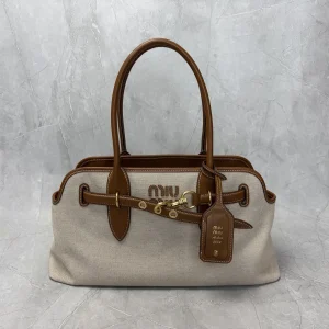 Miu Miu Canvas Top Handle Bag image 1