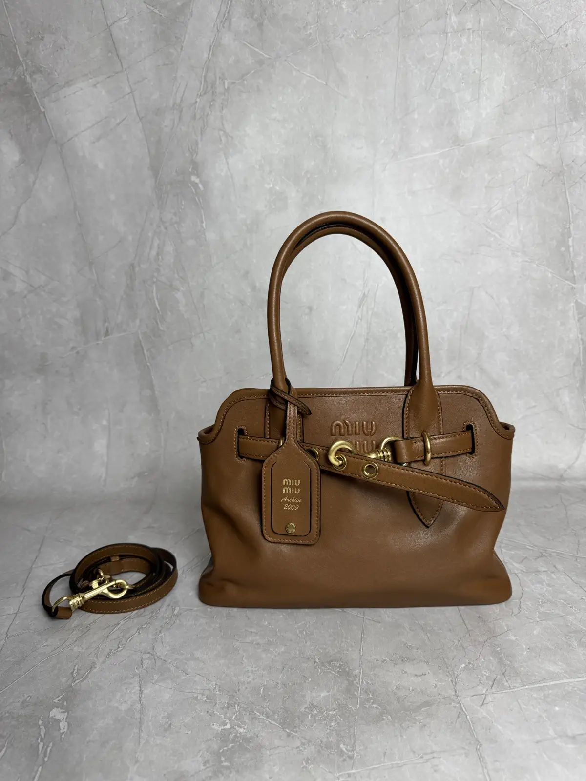 Miu Miu Aventure Nappa Leather Top Handle Bag image 1