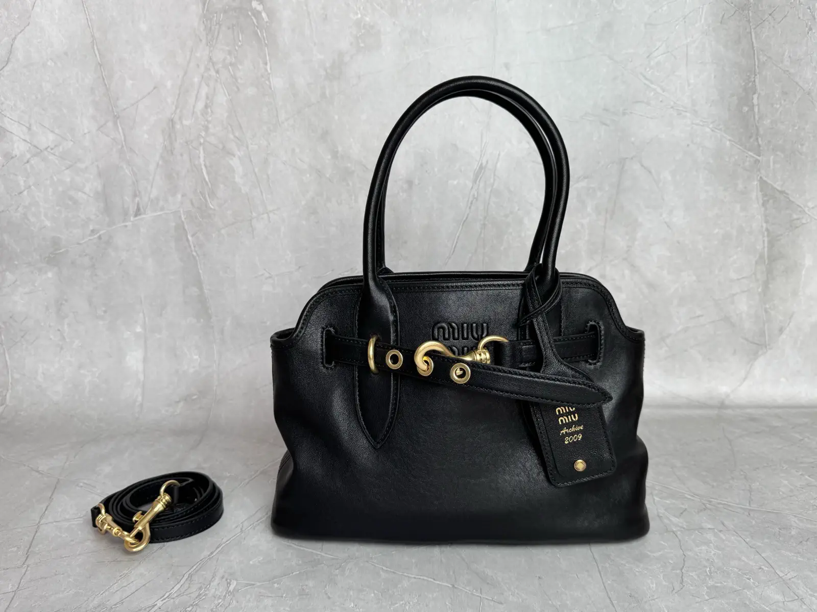 Miu Miu Aventure Nappa Leather Top Handle Bag image 1