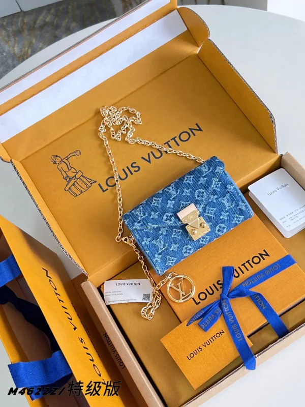 Louis Vuitton Denim Monogram Pouch Bag image 1