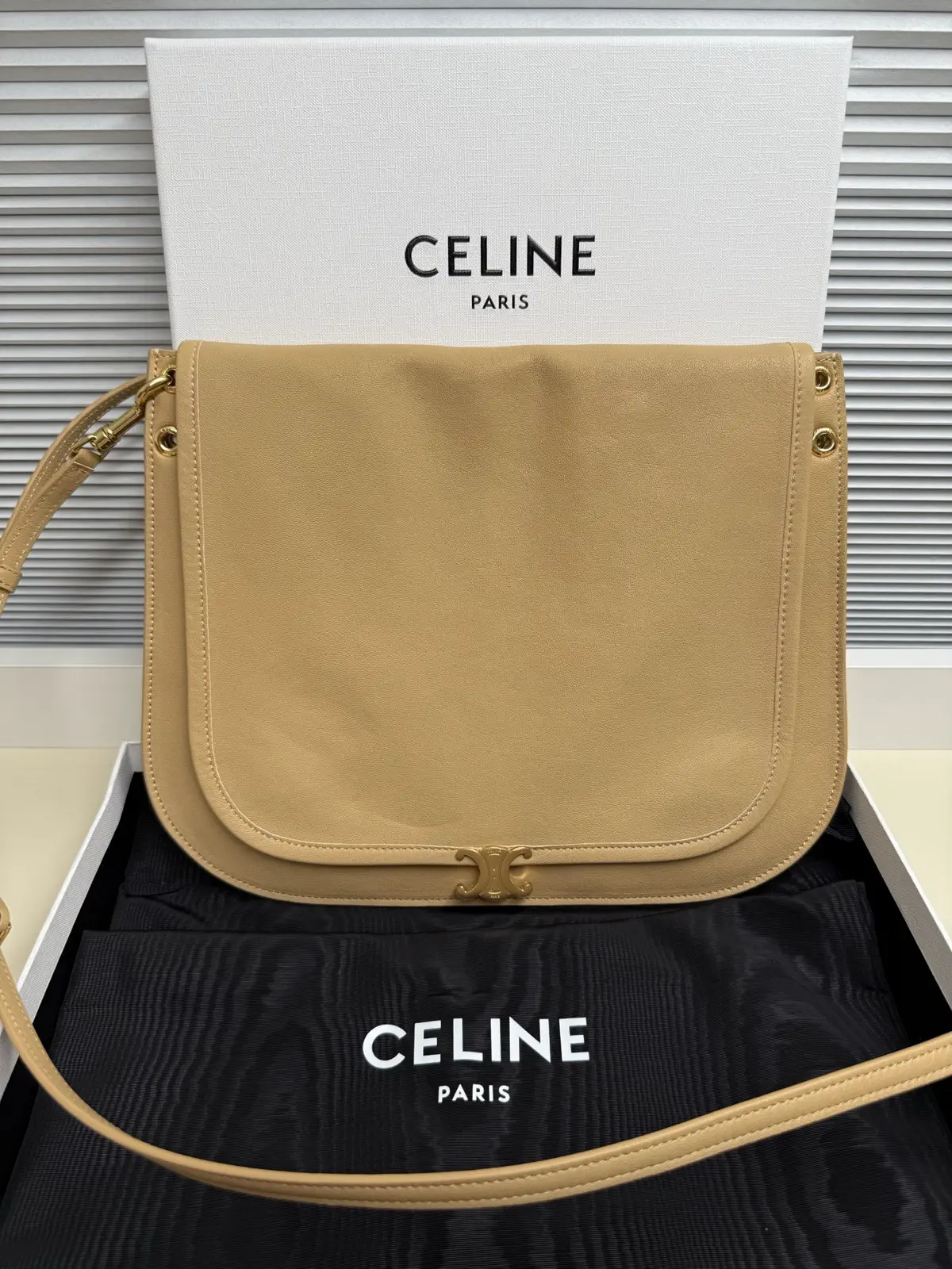 CELINE Soft Triomphe Besace Shoulder Bag image 1
