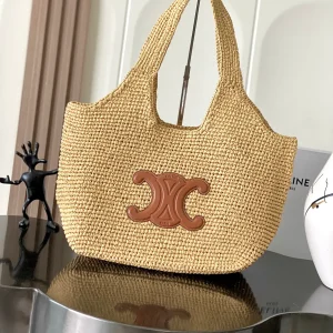 CELINE Classic Panier Cabas Straw Tote Bag image 1
