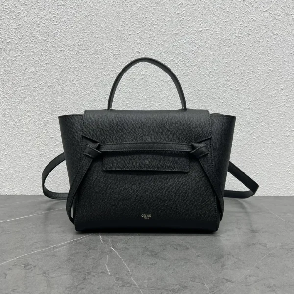 CELINE Black Micro Belt Top Handle Bag image 1