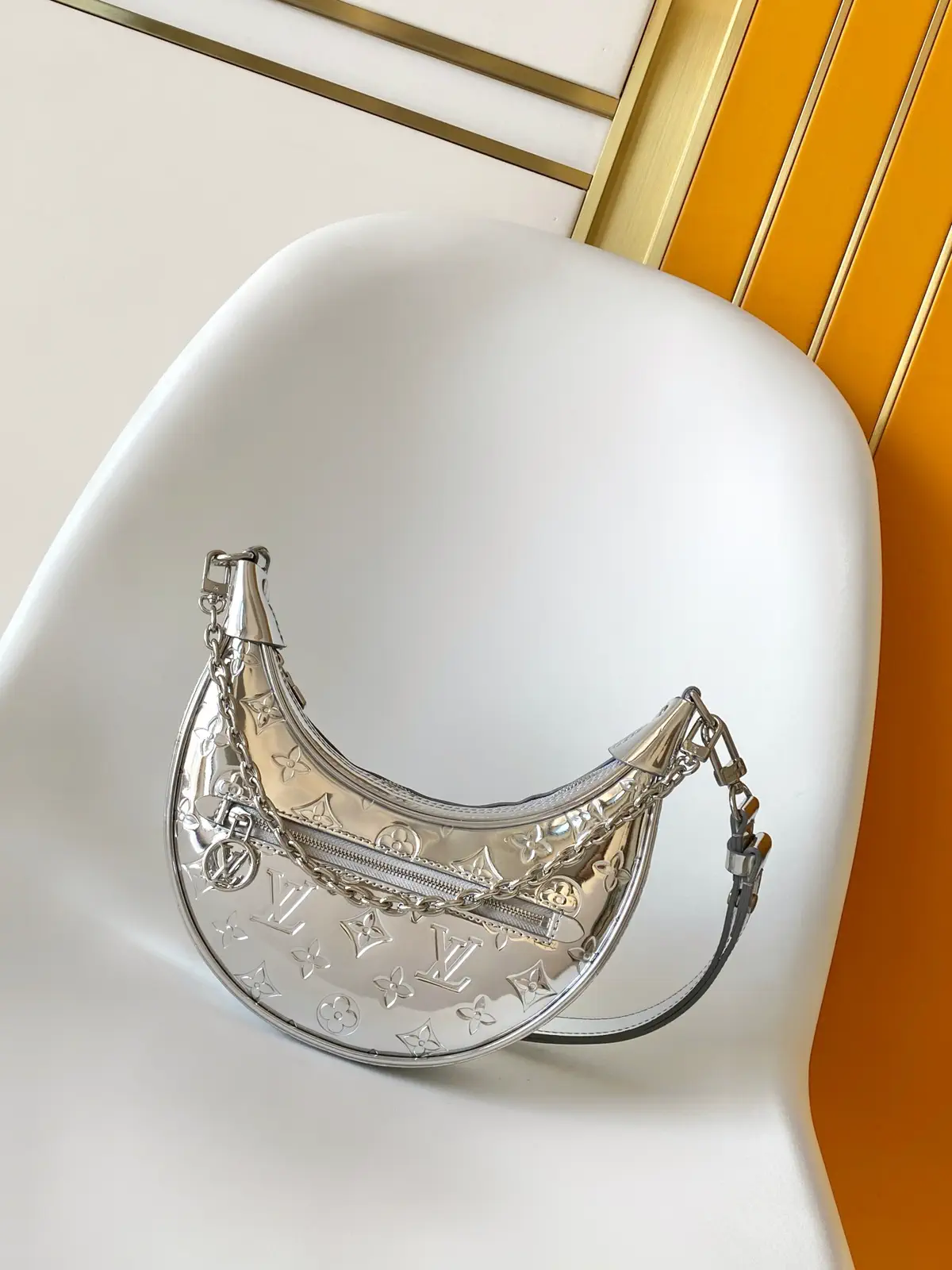 Louis Vuitton Silver Monogram Loop Shoulder Bag image 1