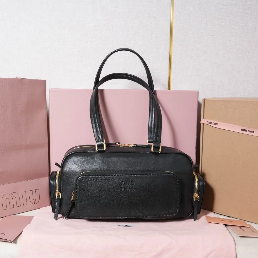 Miu Miu Multi-Pocket Leather Shoulder Bag image 1