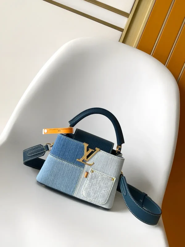 Louis Vuitton Capucines BB Denim Patchwork Top Handle Bag image 1