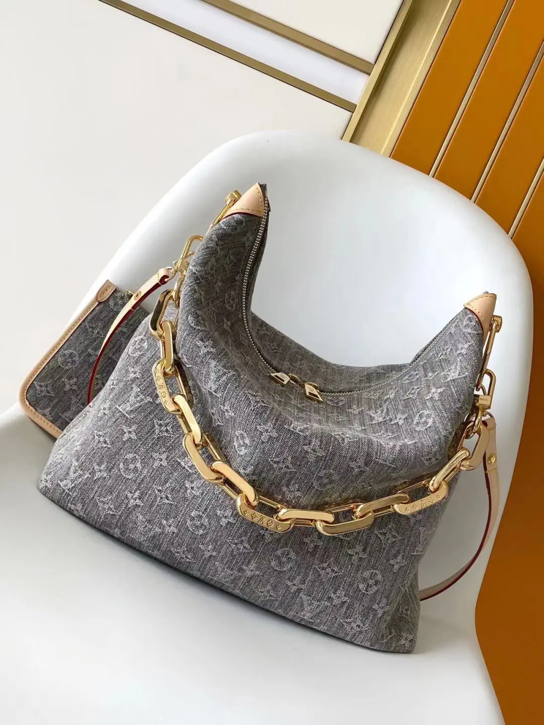 Louis Vuitton Monogram Denim Coussin Hobo MM Bag image 1