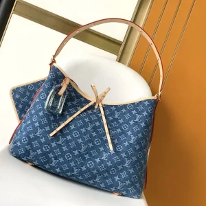 Louis Vuitton Blue Denim Monogram CarryAll Shoulder Bag image 1