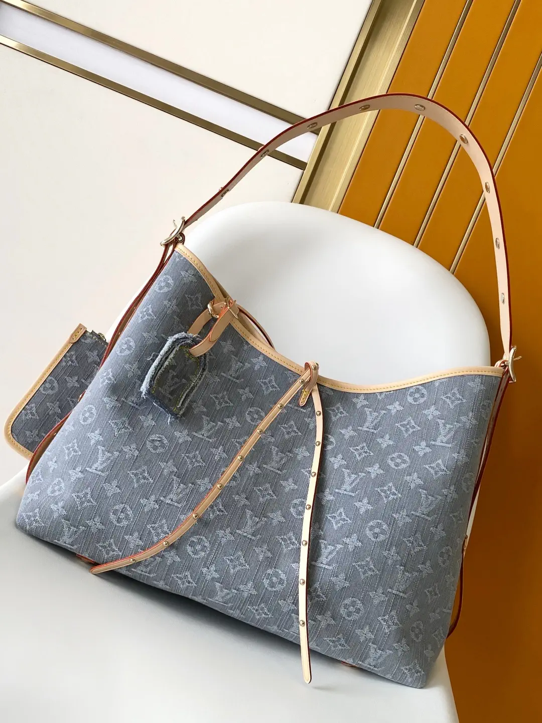 Louis Vuitton Monogram Denim CarryAll MM Shoulder Bag image 1
