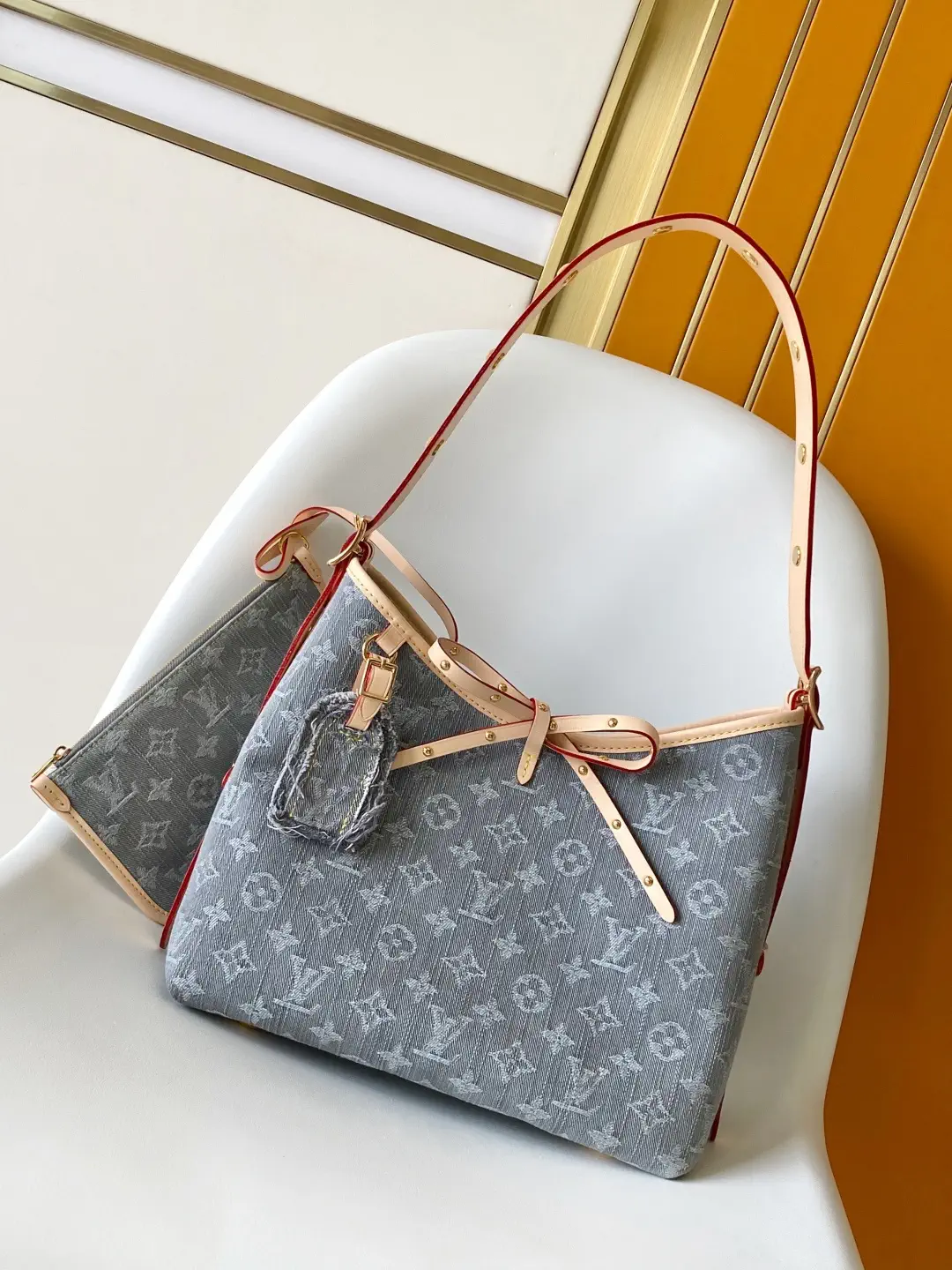 Louis Vuitton CarryAll Monogram Denim Shoulder Bag image 1