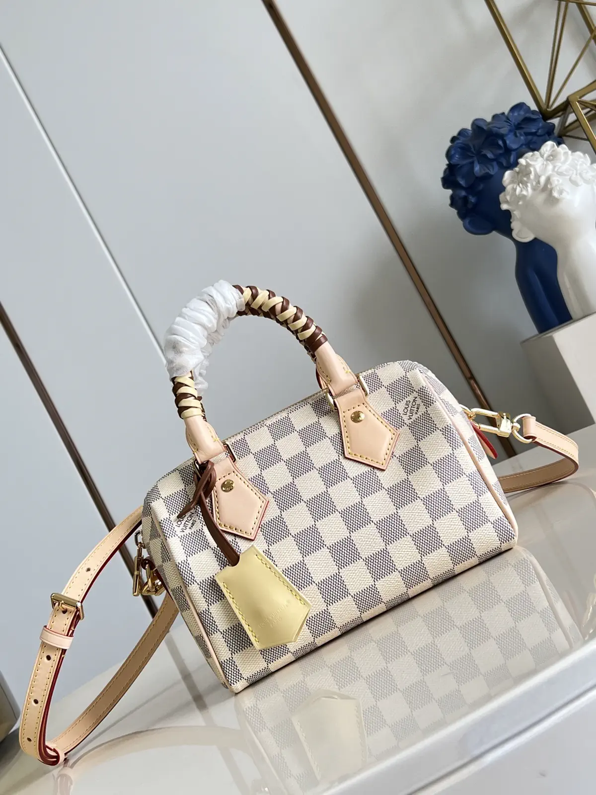 Louis Vuitton Damier Azur Speedy Bandoulière 20 Top Handle Bag image 1