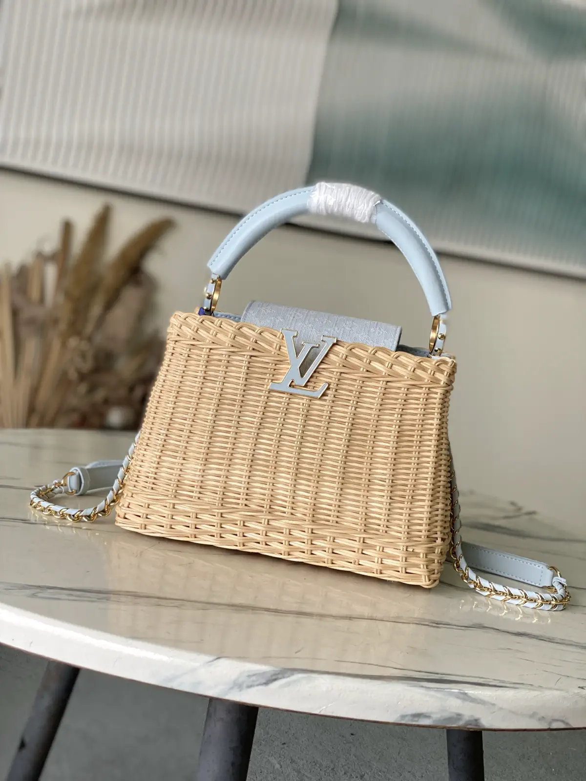 Louis Vuitton Capucines BB Woven Top Handle Bag image 1