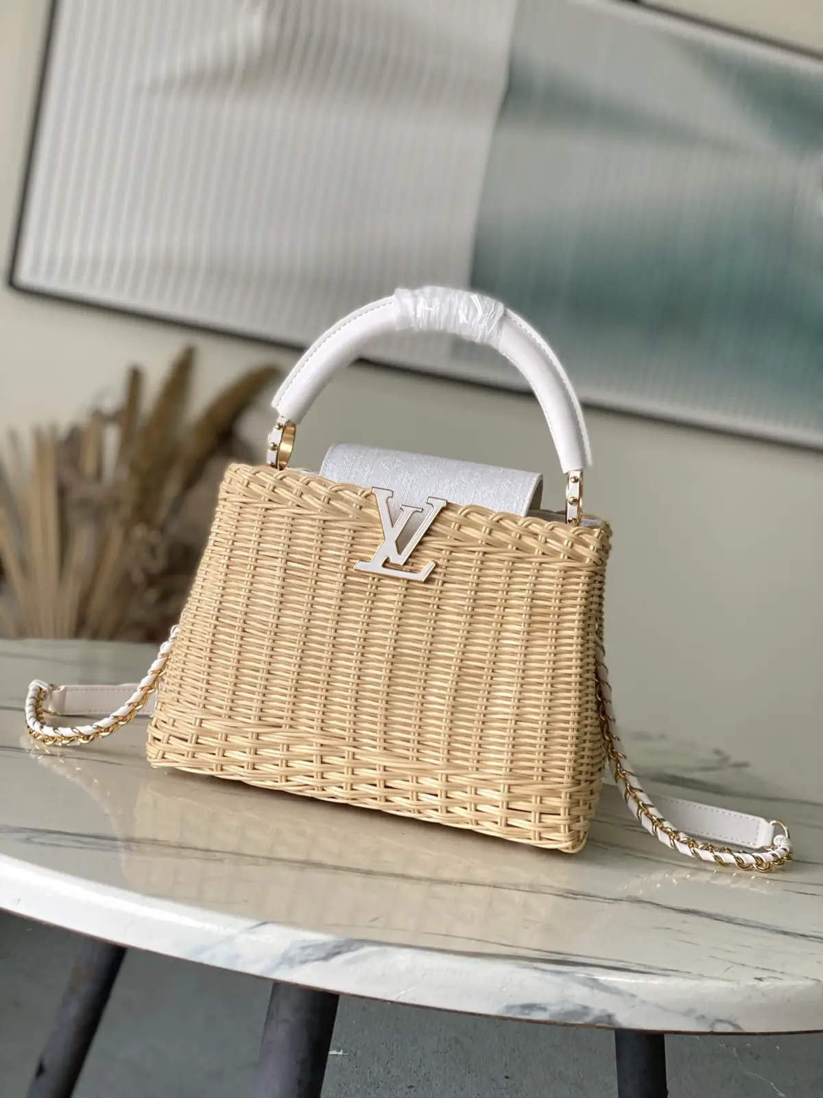 Louis Vuitton Capucines BB Woven Top Handle Bag image 1
