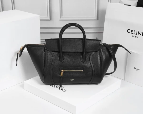 CELINE Black Leather Top Handle Bag image 1
