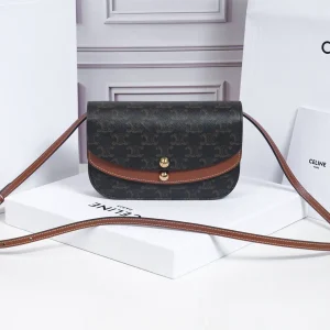 CELINE Monogram Crossbody Bag with Leather Trim image 1