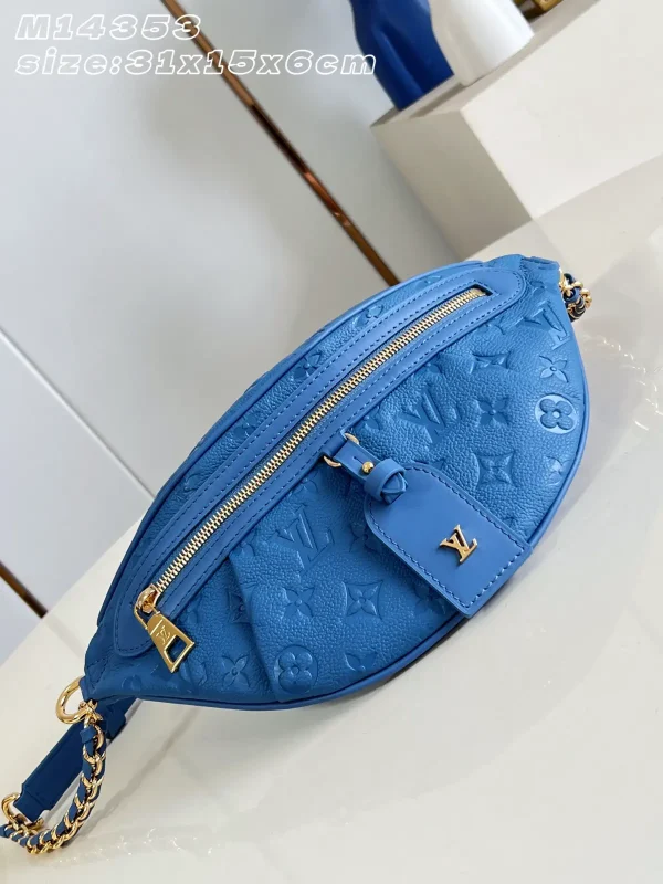 Louis Vuitton Blue Monogram Empreinte High Rise Belt Bag image 1