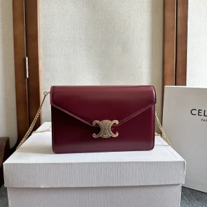 CELINE Triomphe Envelope Chain Wallet on Chain image 1