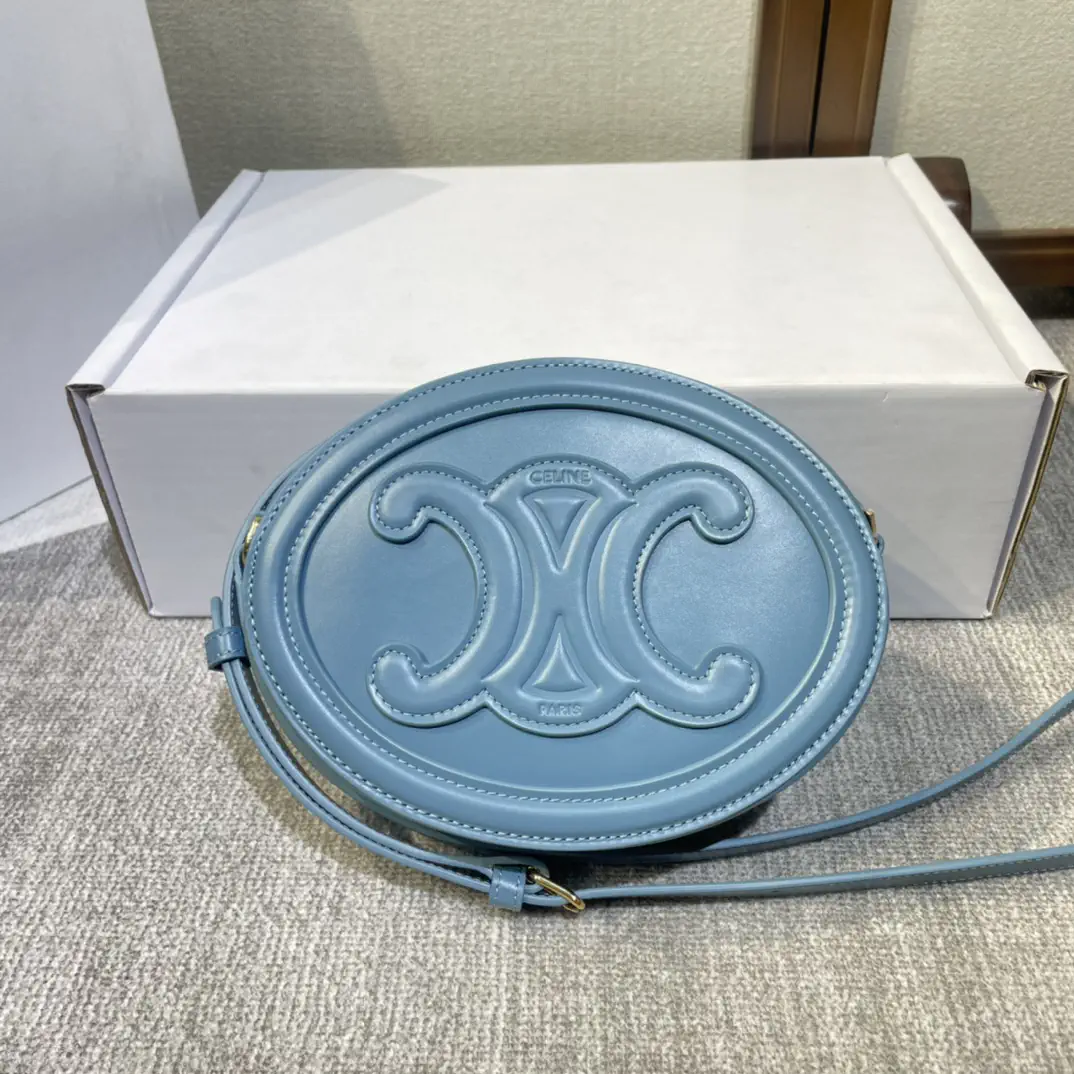 CELINE Oval Crossbody Bag with Embossed Logo image 1