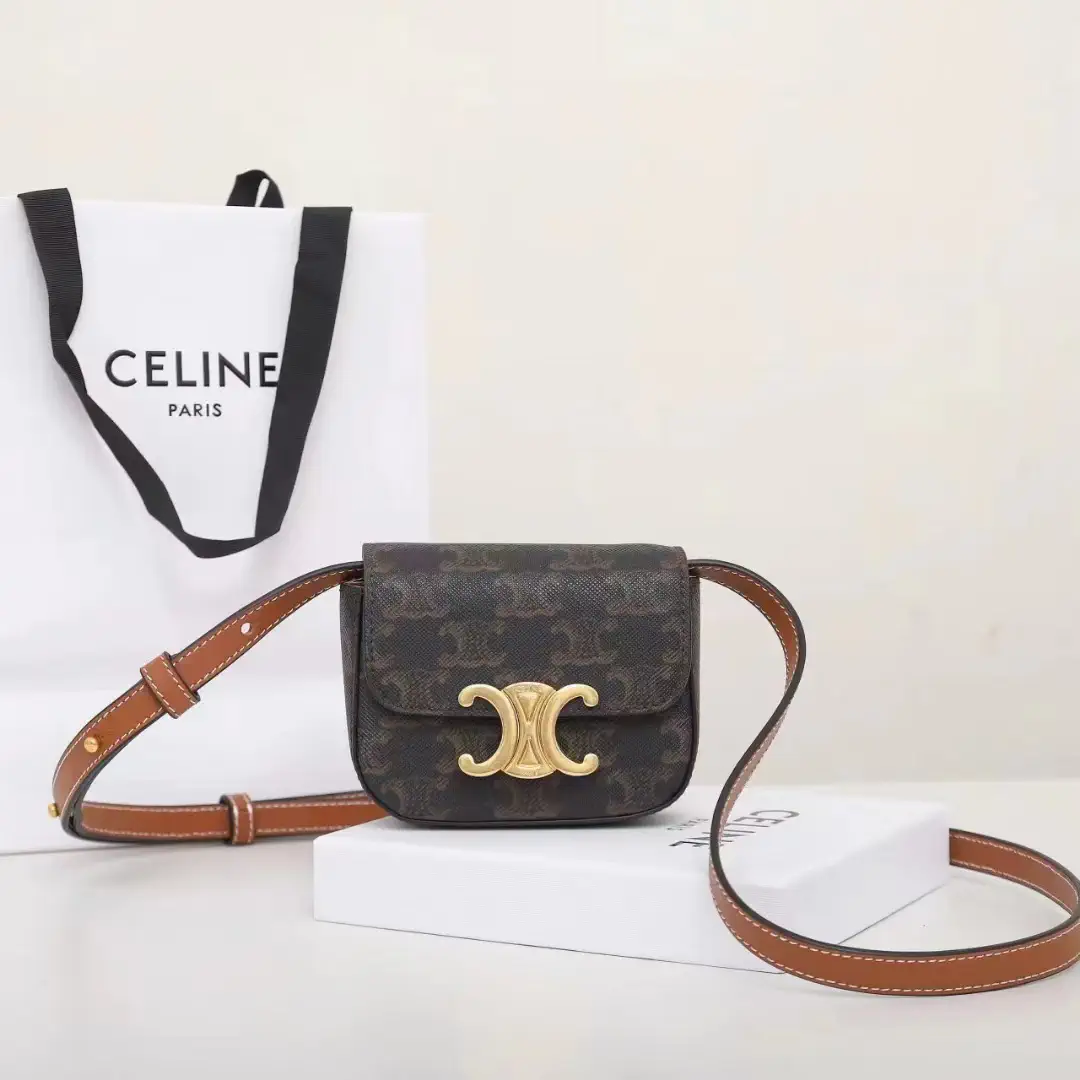 CELINE Monogram Mini Crossbody Bag with Triomphe Clasp image 1