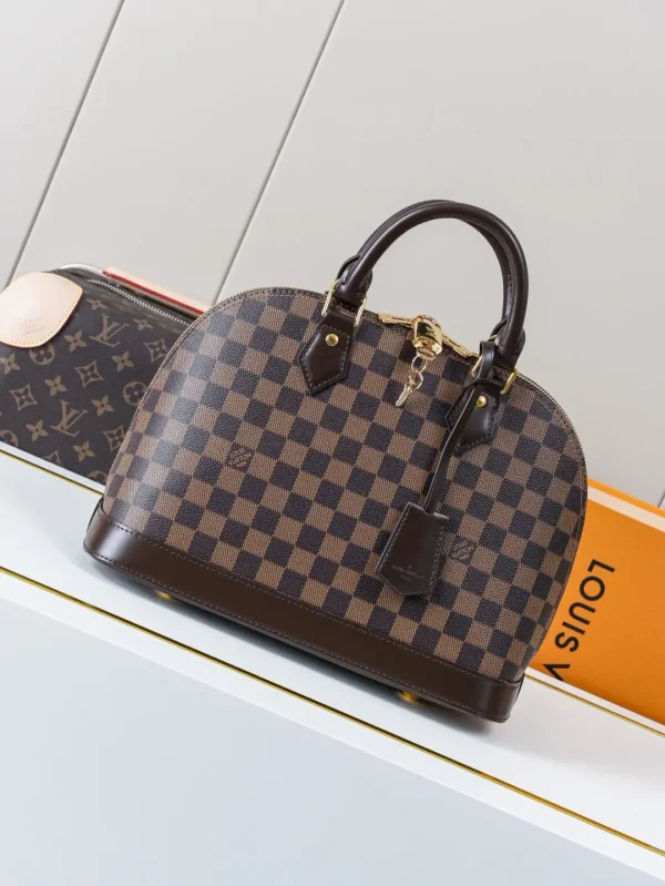 Louis Vuitton Alma BB Damier Ebene Canvas Top Handle Bag image 1