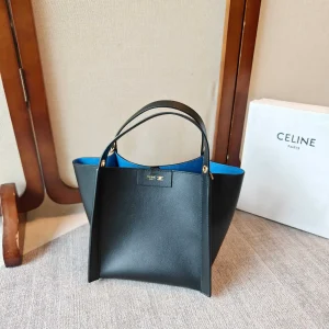 CELINE Black Leather Bucket Bag image 1