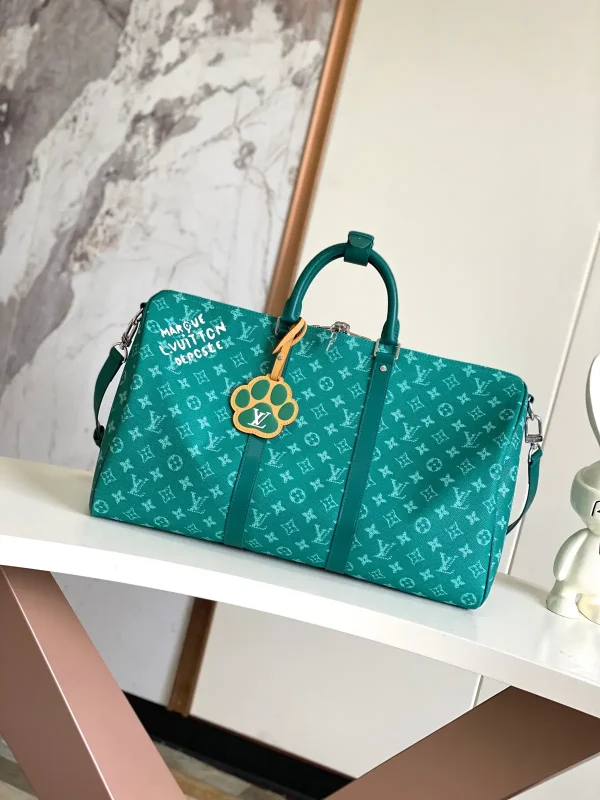 Louis Vuitton Green Monogram Keepall 50 Duffle Bag image 1