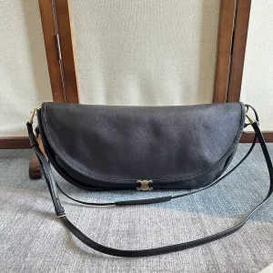 CELINE Black Halfmoon Crossbody Bag image 1