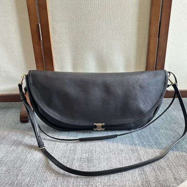 CELINE Black Halfmoon Crossbody Bag image 1