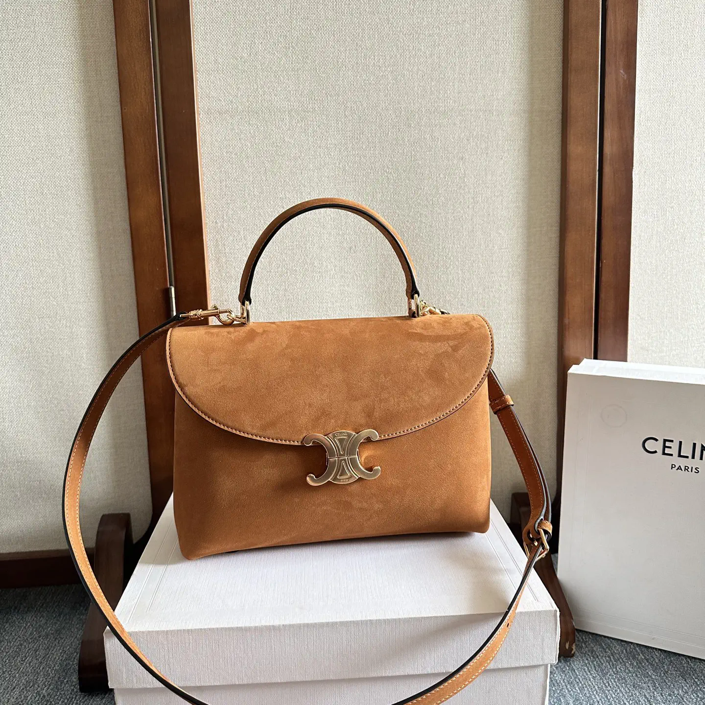 CELINE Triomphe Kelly Top Handle Bag image 1