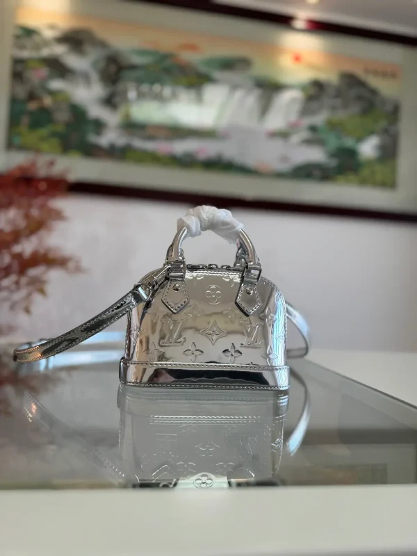 Louis Vuitton Silver Monogram Nano Alma Top Handle Bag image 1