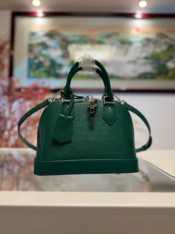 Louis Vuitton Green Epi Leather Alma BB Top Handle Bag image 1