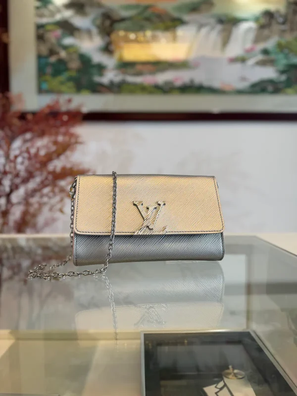 Louis Vuitton Silver Pochette Louise Chain Bag image 1