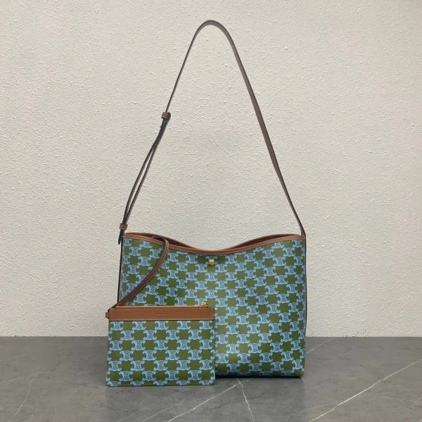 CELINE Monogram Soft Shopper Tote Bag with Pouch image 1